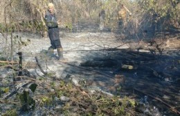 Intervención de bomberos por incendio en la Reserva Natural