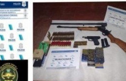 Encuentran armas y municiones en allanamiento en Villa Ramallo