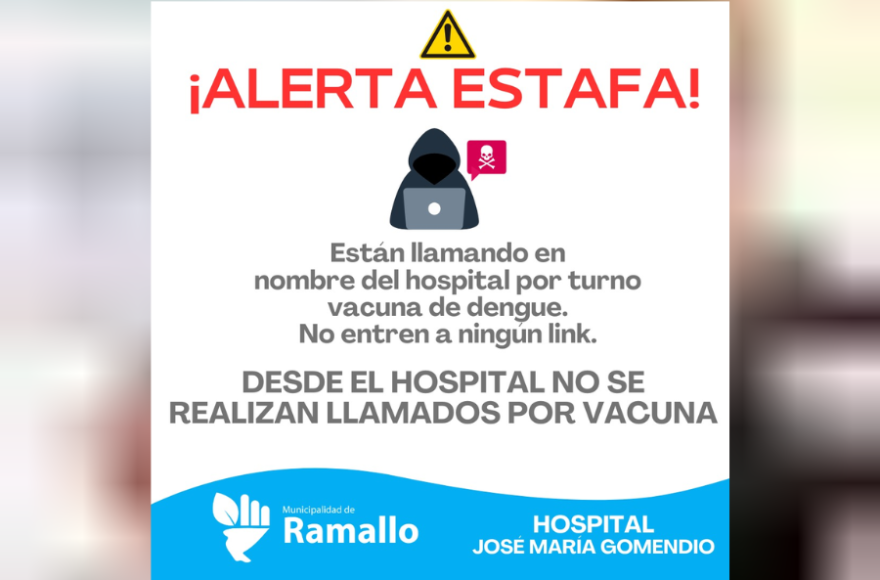 Desde el nosocomio local informaron que se están realizando llamadas en su nombre por turnos de vacunación.