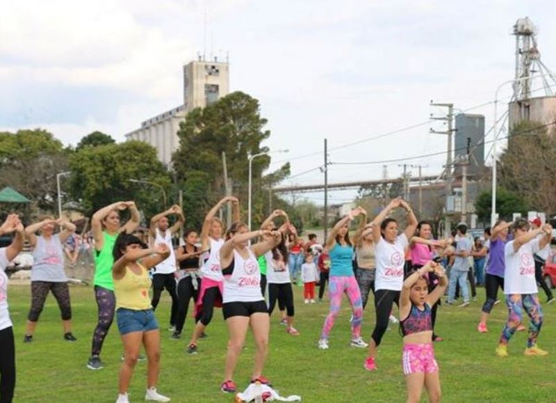 Clase de zumba.