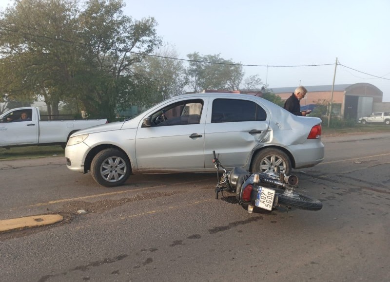 Motociclista herido.