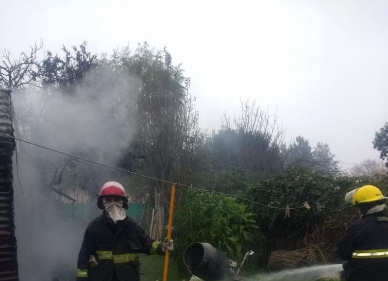 Intervención de los bomberos.