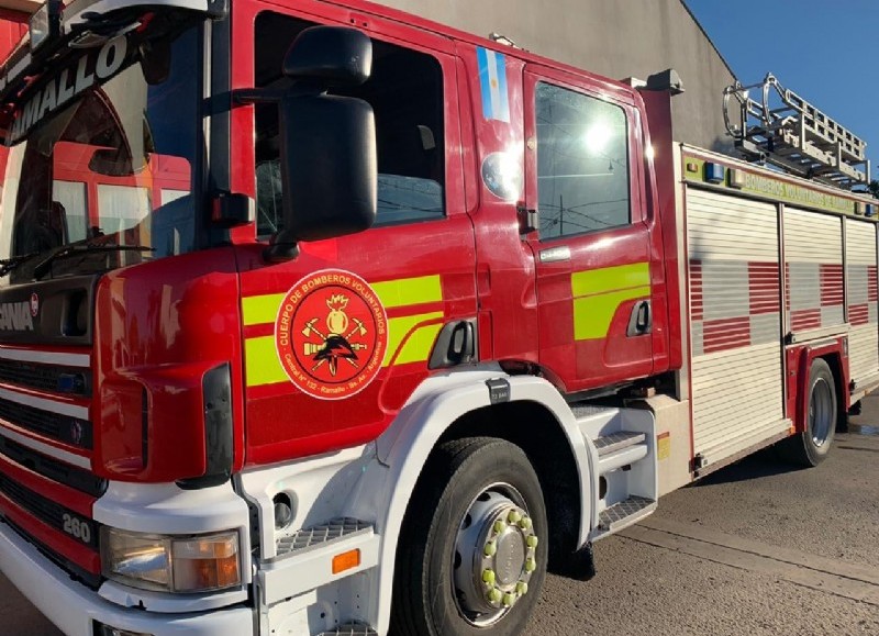 Intervención de los bomberos.