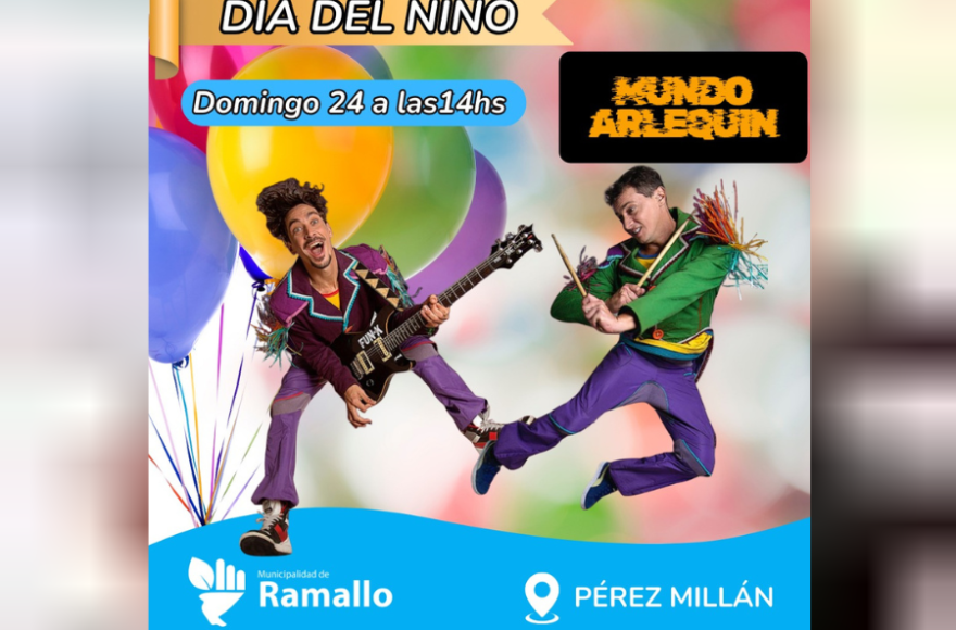Mundo Arlequín estará en los festejos del Día del Niño.