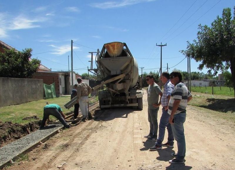 Trabajos en cordón cuneta y desagües.