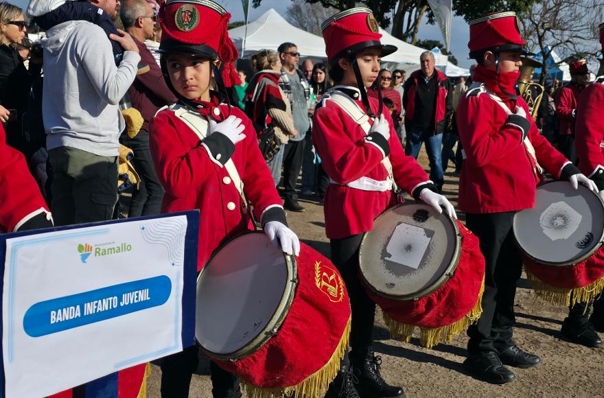 La banda infanto juvenil estuvo presente en la jornada.