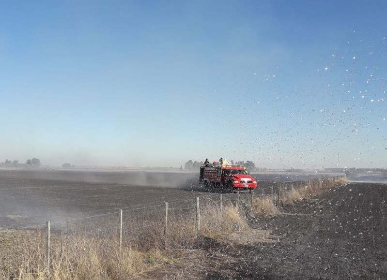 Intervención de los bomberos.