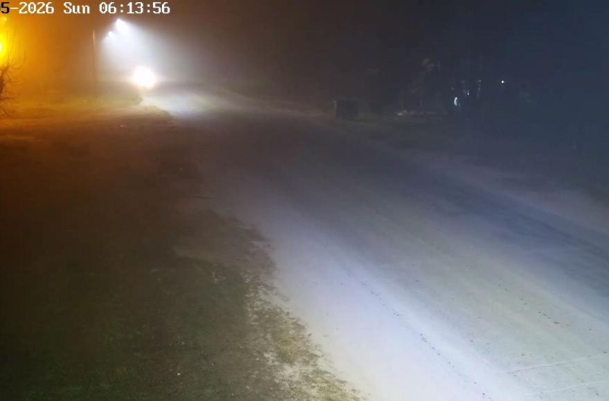 Tránsito cortado por la niebla