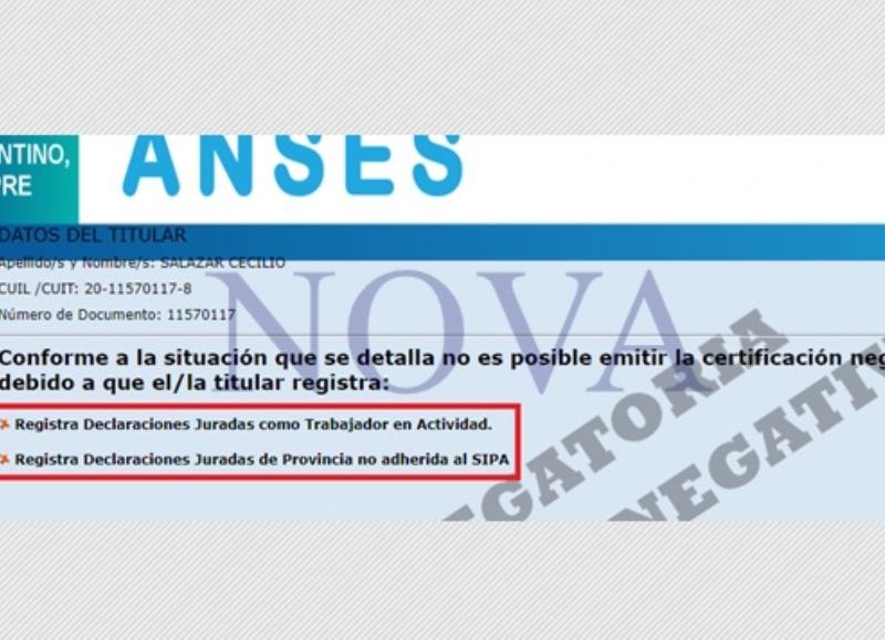 La Anses indica que las declaraciones juradas pertenecen a Provincia de Buenos Aires no adheridas al SIPA. (Foto: NOVA)