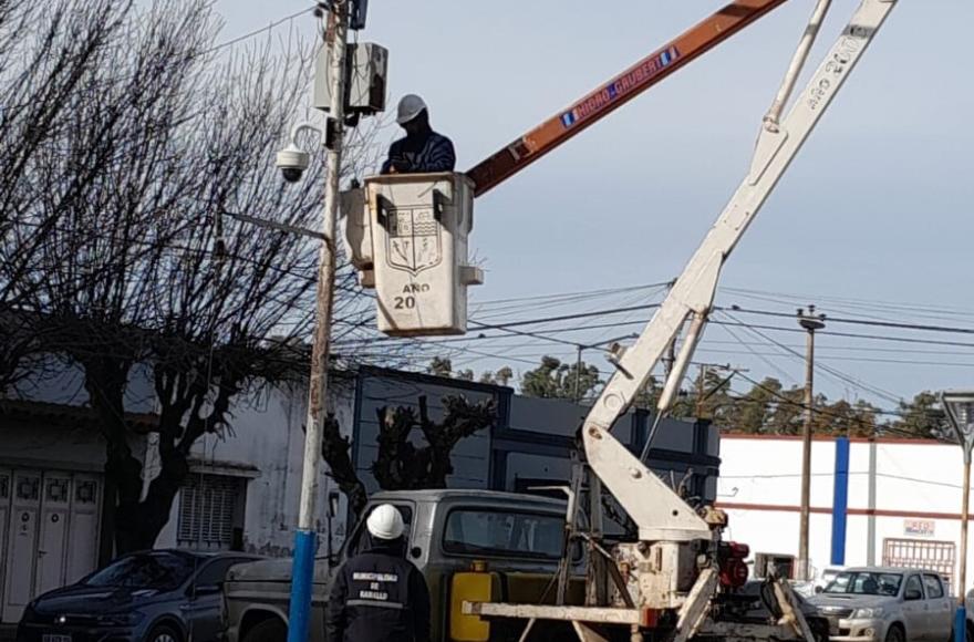Cuadrilla en plena labor.
