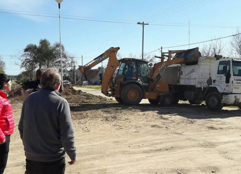 Recorrido por las obras.