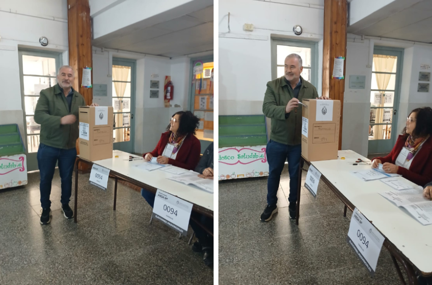 Poletti emitió su voto este domingo cerca de las 8:30.