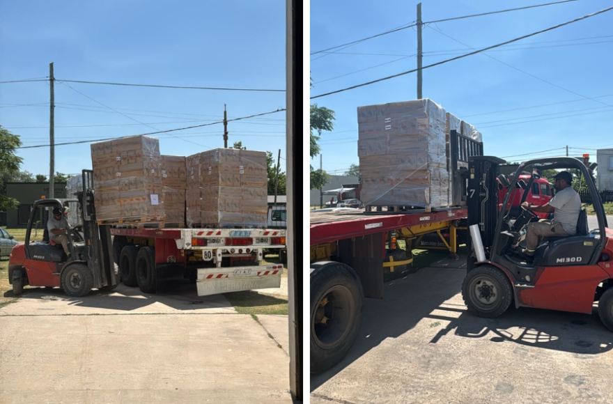 Poletti anuncio que la comuna adquirió 4500 artefactos LED.