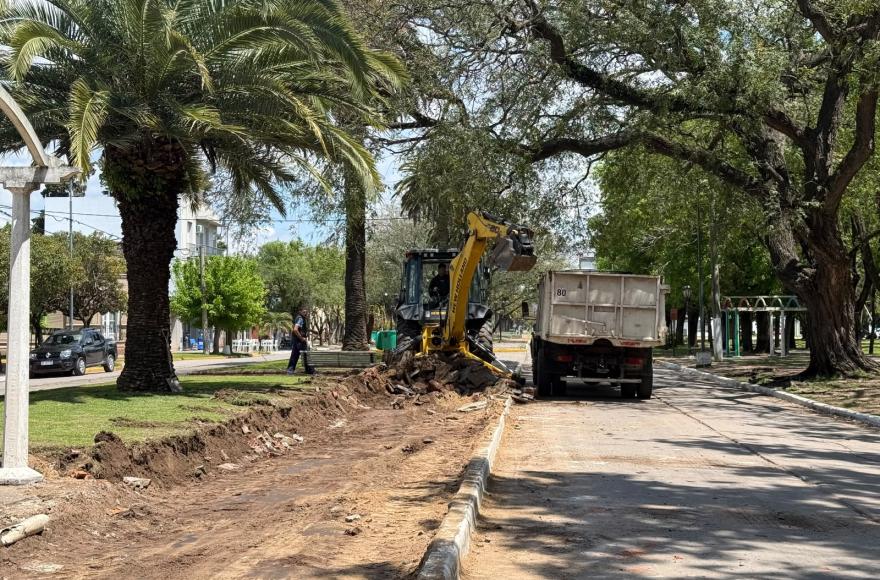 Comenzó la puesta en valor del Boulevard Mitre en el centro de la ciudad