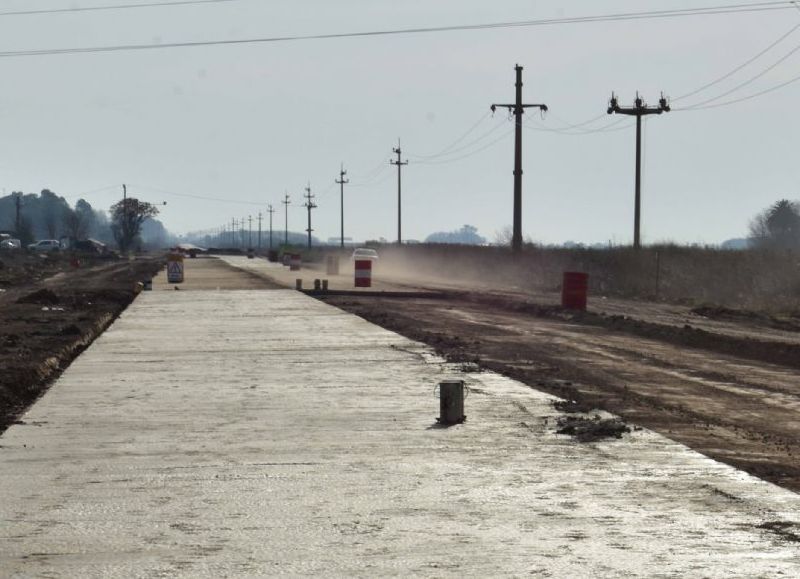 Obra de repavimentación en marcha.