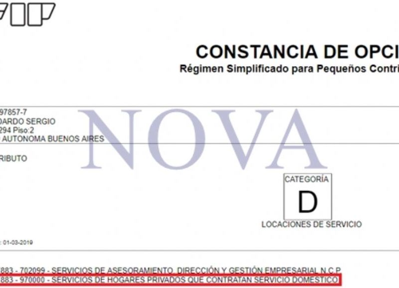 La situación de Lizarraga ante la AFIP. (Foto: NOVA)