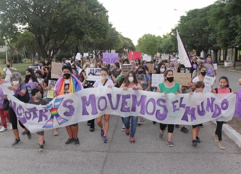 Un pasaje de la manifestación del lunes.