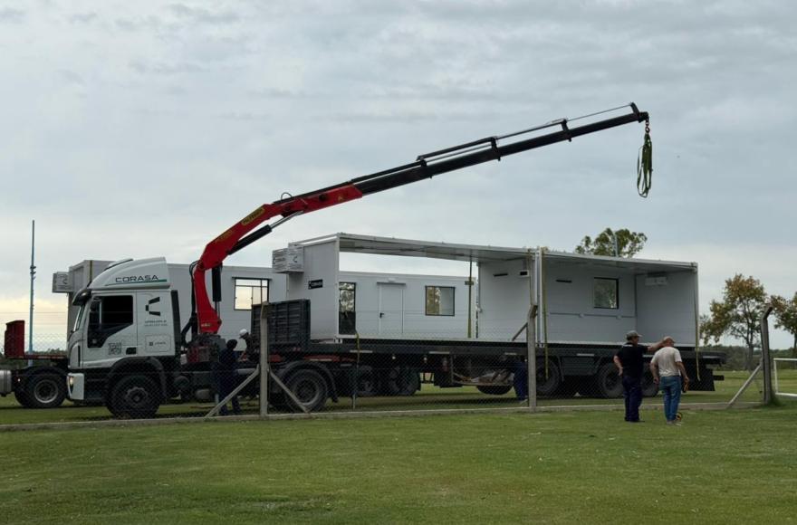El Municipio de Ramallo adquirió dos salones módulos totalmente equipados para la Escuela Técnica N° 3.