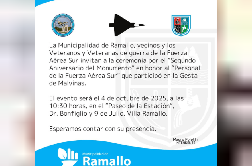 La convocatoria al acto.