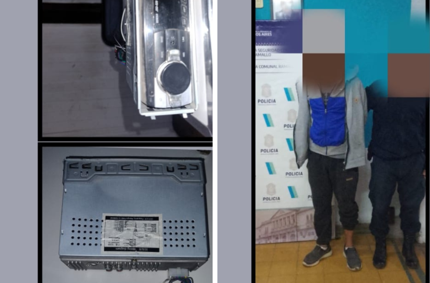Personal de la preventiva dio aviso al personal policial y lograron aprehender al sujeto con el elemento robado.