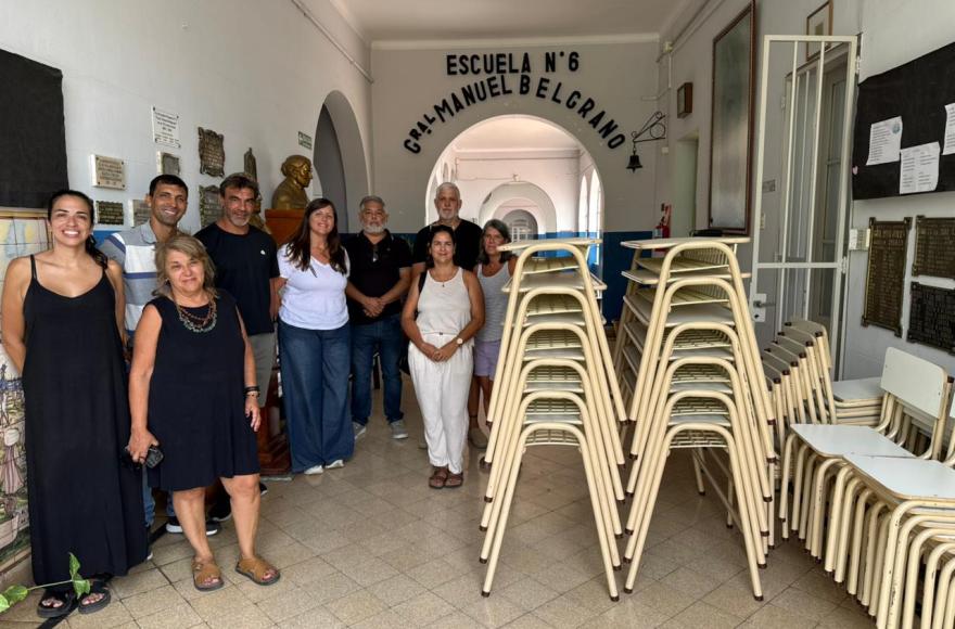 Este lunes se visitaron cuatro escuelas.