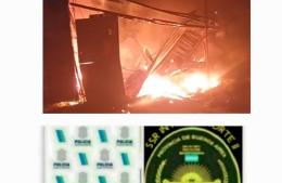 Incendio en la zona portuaria