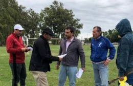 Comenzó la construcción de la pista de atletismo en Pérez Millán