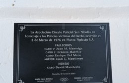 Acto homenaje a las víctimas de la "Masacre de Fiplasto"