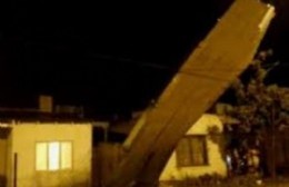 Temporal: se voló el techo de una casa en Ramallo
