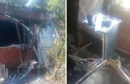 Un incendio destruyó vivienda en Pérez Millán y una familia perdió todas sus pertenencias