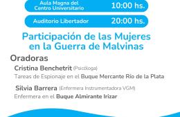 Charla abierta a la comunidad: la participación de las mujeres en la guerra de Malvinas