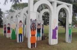 Realizaron un mural para visibilizar la violencia contra la mujer