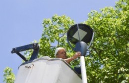 Comenzó el recambio de luminarias LED en la Avenida Savio