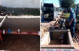 Última etapa de la obra de la bomba de agua en Villa General Savio