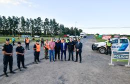 Kicillof recorrió puestos de seguridad en Ramallo junto al intendente Mauro Poletti