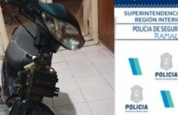 Policía recuperó otra motocicleta