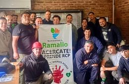 Defensa Civil Ramallo y el Hospital Gomendio capacitaron en primeros auxilios y RCP