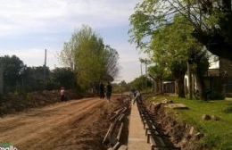 Avanza la obra de cordón cuneta en Barrio Avellaneda