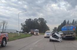 Triple choque en el acceso a Termiun Siderar