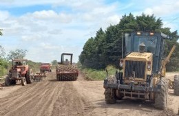 Continúa la obra del consolidado químico del Camino 1001