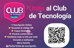 Se encuentra abierta la inscripción al Club de Tecnología Ramallo