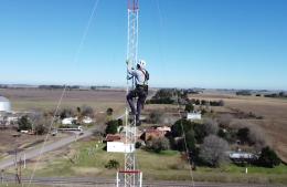 La torre para vincular Pérez Millán con el Centro de Monitoreo de Ramallo ya esta terminada