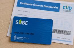 Personas con discapacidad podr&aacute;n asociar el CUD a la SUBE para viajar gratis