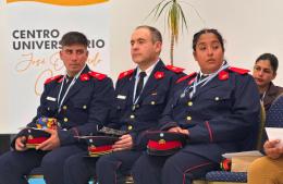 Bomberos de Ramallo celebraron el egreso de cinco integrantes que finalizaron la secundaria