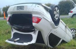 Vuelco en la autopista a la altura de Villa General Savio