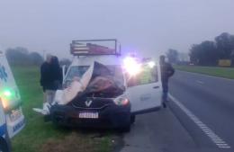 Una mujer fue rescatada tras un violento choque en la Ruta 9