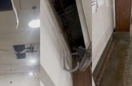 La lluvia volvió a afectar el edificio escolar de El Paraíso