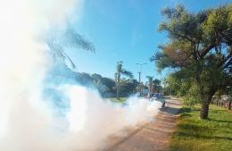 Tareas de fumigación en Ramallo
